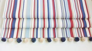blue striped roman blind by the nursery blind company
