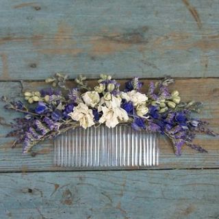 provence dried flower hair comb by the artisan dried flower company