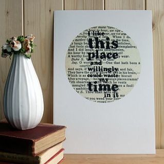 new home shakespeare typographic art print by bookishly