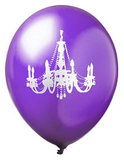 purple & white chandelier balloon by evthokia ltd