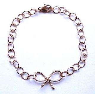 rose gold bow bracelet by kirsty taylor jewellery