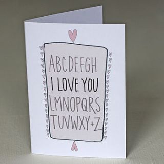 'abc i love you' card by angela chick