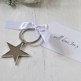 star keyring with personalised tag by twenty seven