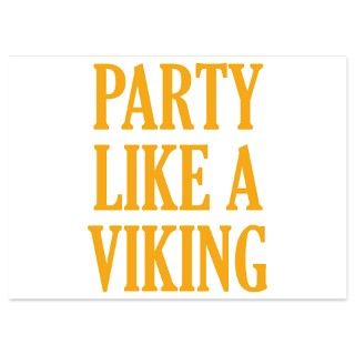 Party Like A Viking 4.5 x 6.25 Flat Cards by BrightDesign