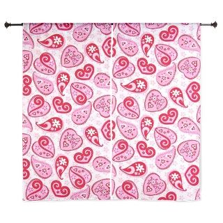 Paisley Pink Heart 60 Curtains by ALittleBitOfThis1