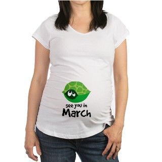 Turtle Pregnancy Due In March Shirt by milesmaternity
