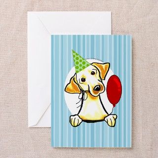 Funny Yellow Lab Birthday Greeting Cards (Pk of 10 by ahamiltonart