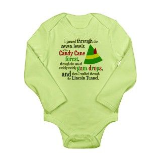 Candy Cane Forest Quote Long Sleeve Infant Bodysui by holidayboutique