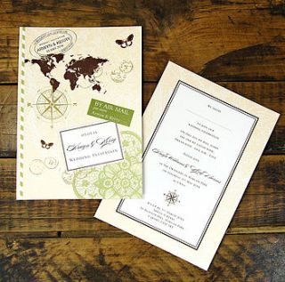 love travel wedding invitation by ditsy chic