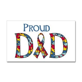 Proud Dad Autism Rectangle Decal by trendyboutique
