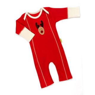 rudolf baby playsuit by funky feet fashions