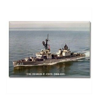 USS CHARLES P. CECIL Rectangle Magnet by usscpcecilddr