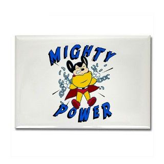 Mighty Mouse Mighty Power Rectangle Magnet by getyergoat