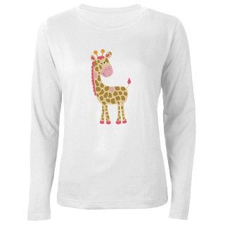 Jungle Jill Pink Giraffe T Shirt by artbyjessie