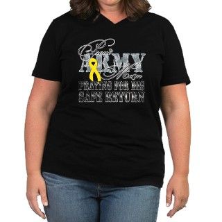 Proud Army Mom Praying for Hi Womens Plus Size V  by silentranksshop