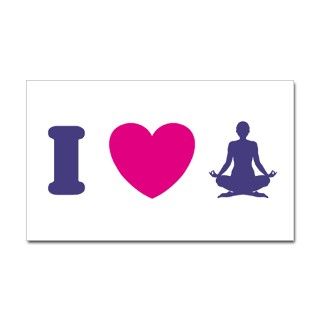 I Love Yoga Rectangle Decal by tweaketees
