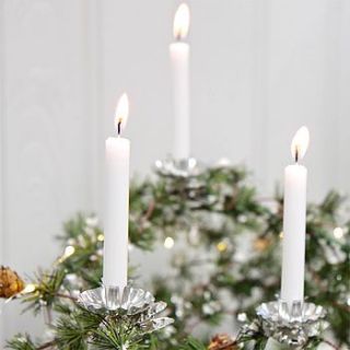 pack of 20 white candles by lisa angel homeware and gifts