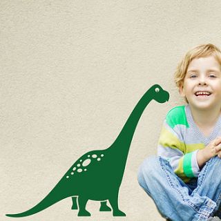 brontosaurus dinosaur wall sticker by snuggledust studios