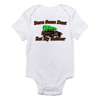 Burn Some Dust Eat My Rubber Infant Bodysuit by waywardtees