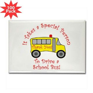 School Bus Driver Rectangle Magnet (100 pack) by nikiclix