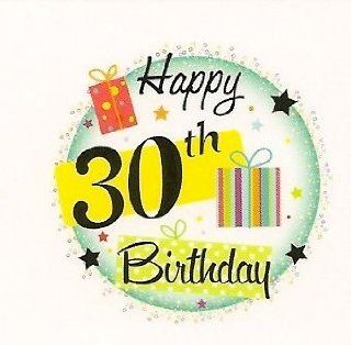 Happy 30th Birthday ~ Edible Image Cake Topper  Decorative Cake Toppers  