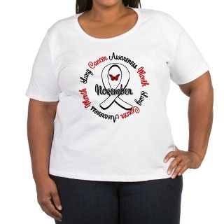 Awareness Month Lung Cancer T Shirt by hopeanddreams