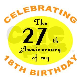 Celebrating 45th Birthday Rectangle Decal by thebirthdayhill