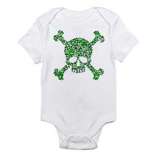 Irish Shamrock Crossbones Infant Bodysuit by DigitalCotton