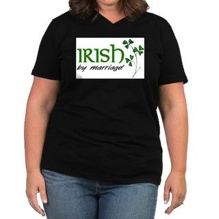 irish marriage Womens Plus Size V Neck Dark T Shi by mcjeni