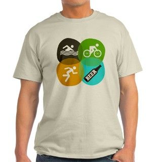 Swim Bike Run Beer T Shirt by DeathandTaxes