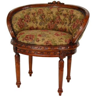 Oriental Furniture Queen Mary Parlor Wing Chair