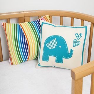cute screen printed elephant cushion by scamp