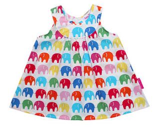 multi elly baby dress and pants set by toby tiger
