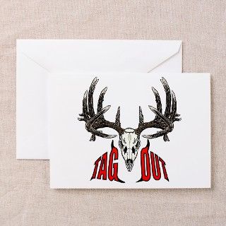 Tag Out whitetail Greeting Cards (Pk of 10) by saltypro_shop