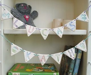 personalised ceramic bunting by kath cooper