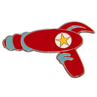 enamel retro raygun brooch by dollydagger