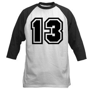 Varsity Uniform Number 13 Baseball Jersey by bluegreenred