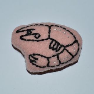 organic catnip prawn toy by cheshire & wain