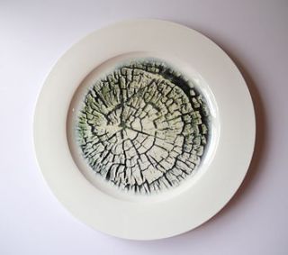 tree trunk dinner plate by victoria mae designs