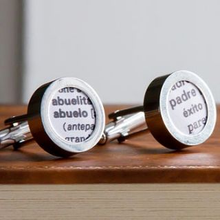spanish dictionary definition cufflinks by milly's cottage