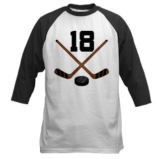 Hockey Player Number 18 Baseball Jersey by milestoneshockey