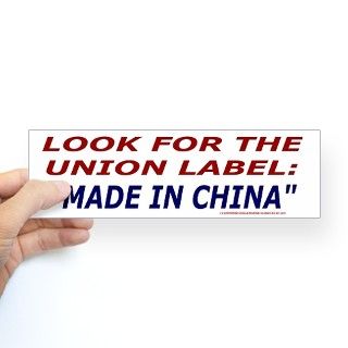Union Label Bumper Sticker by bikertek