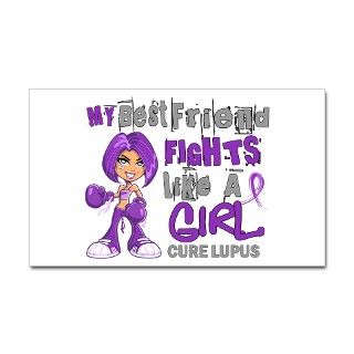 Fights Like a Girl 42.9 Lupus Decal by awarenessgifts