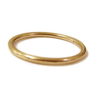 18ct solid yellow gold stacking ring by catherine marche jewellery