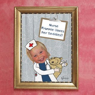 personalised nurse poster by itsyourstory