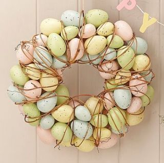 pastel easter egg wreath by the contemporary home
