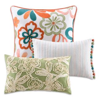 Martinique Floral Design Decorative Pillow (Set of 3)