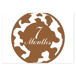 Animal Print 7 Months Milestone Invitations by HeathersLittleTreasures