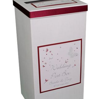 personalised papillon wedding post box by dreams to reality design ltd