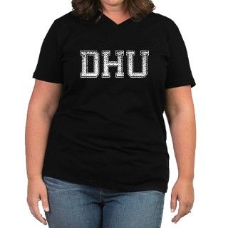 DHU, Vintage, Womens Plus Size V Neck Dark T Shir by TheCafeMarket